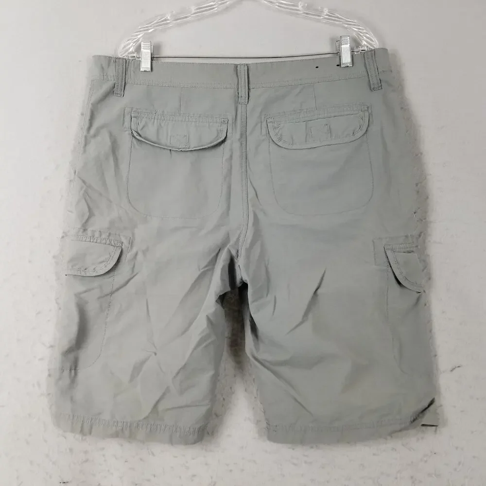 Hawke & Co‎ Shorts Mens 36 Gray Cargo Outdoor Lightweight Ripstop Pockets Nylon